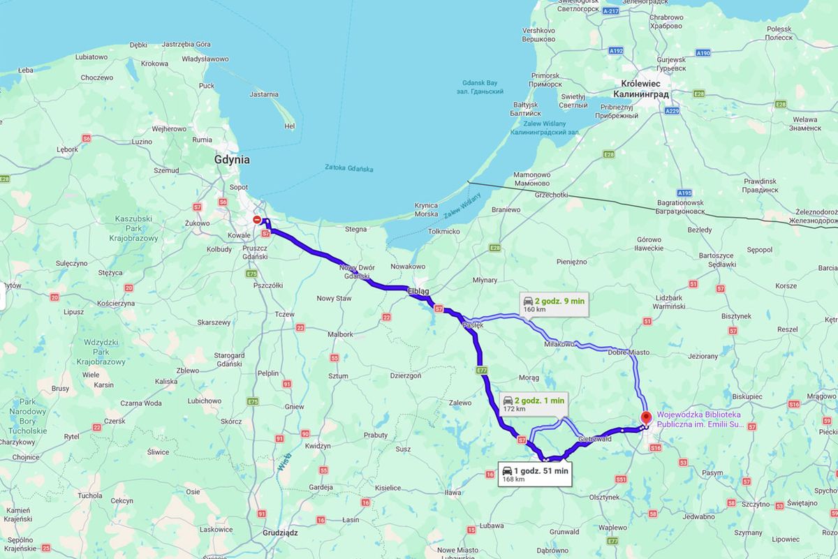 Jak dojechać na Kaszuby z Olsztyna?
