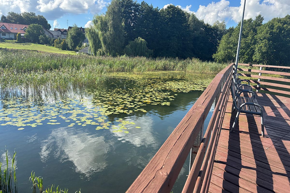 Miejsce na spacer w Stężycy - promenada nad jeziorem Raduńskim