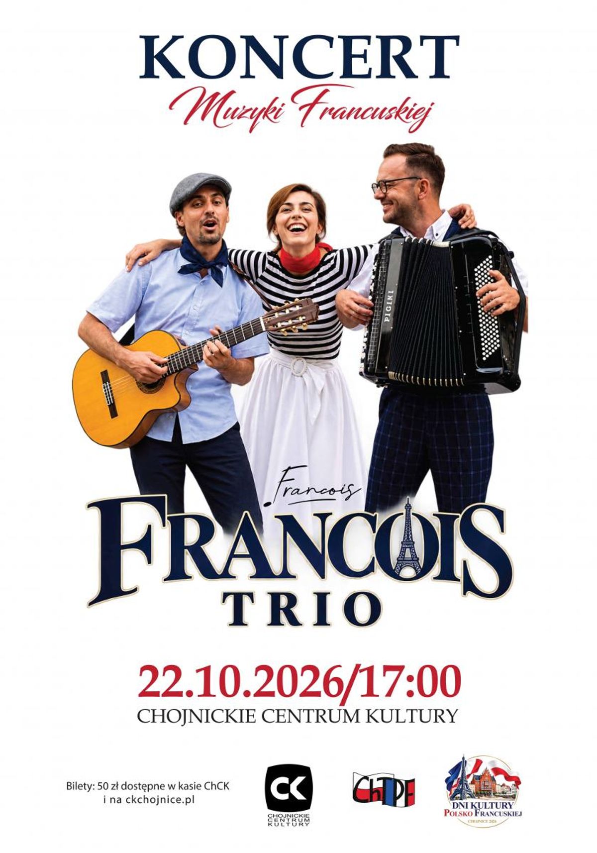 Koncert muzyki francuskiej Francois Trio w Chojnicach