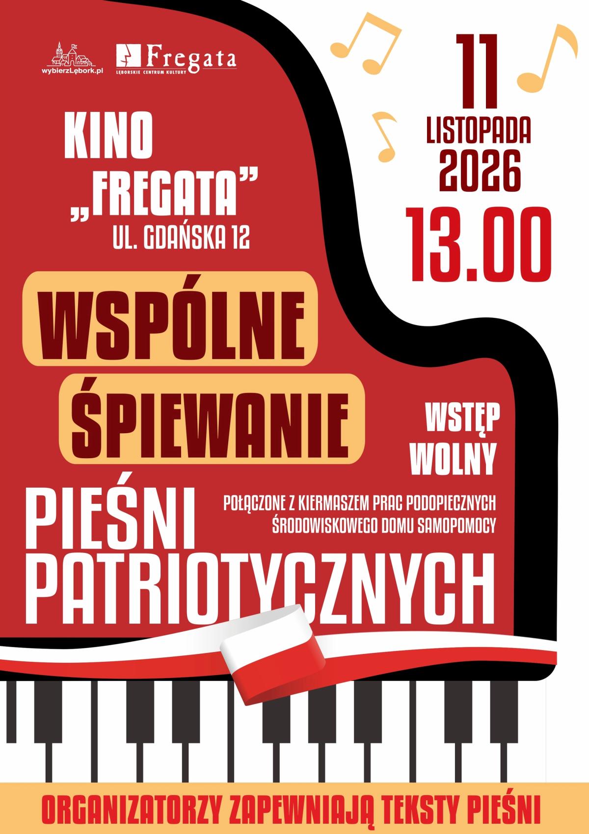 Wspólne Śpiewanie Pieśni Patriotycznych w Lęborku