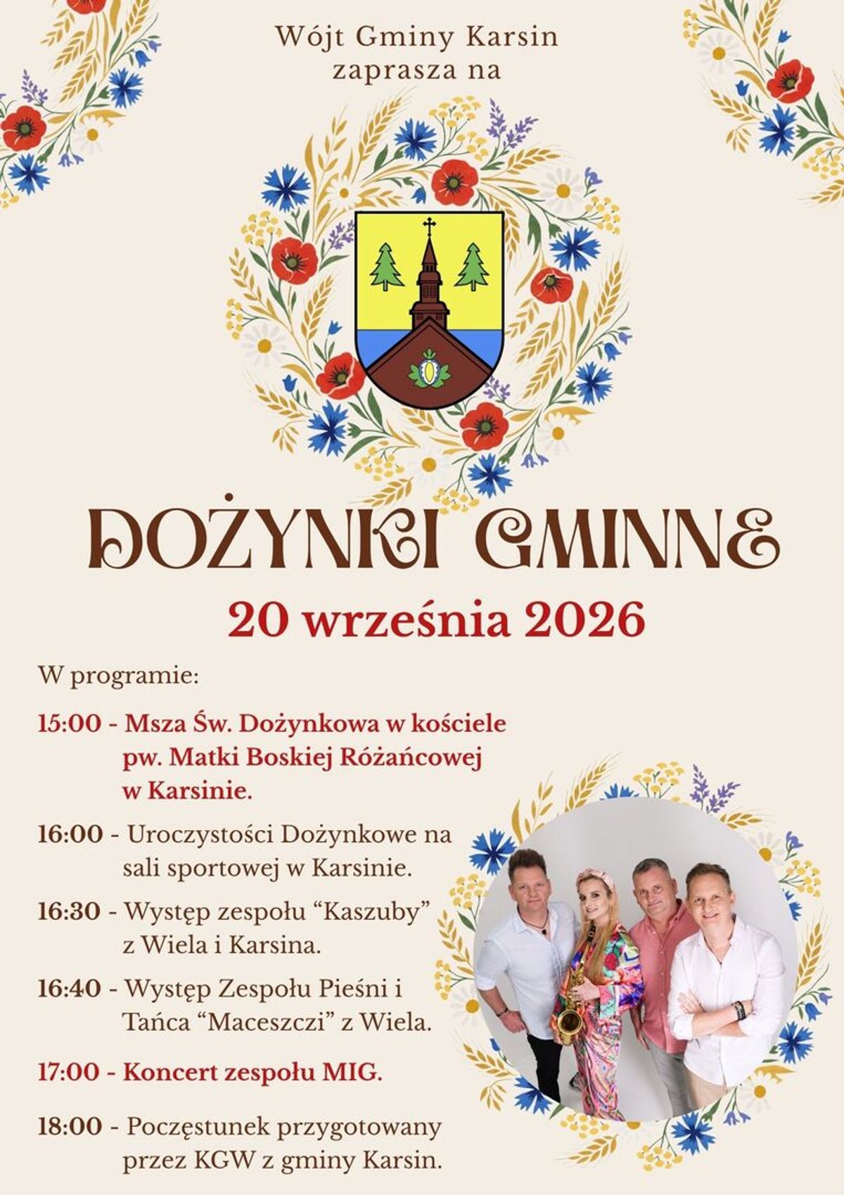 Dożynki Gminne w Karsinie 2026