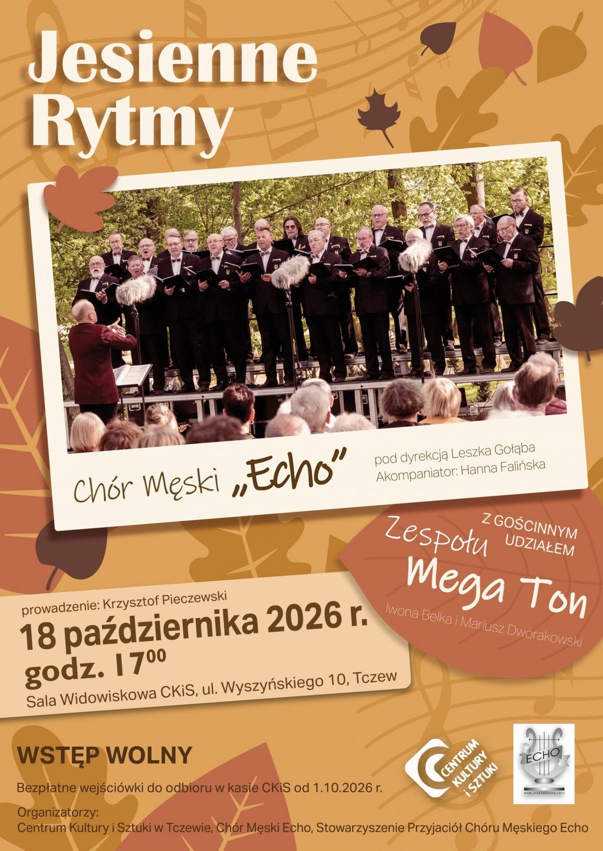 Rytmy w Tczewie. Koncert Chóru Męskiego Echo i duetu Mega Ton