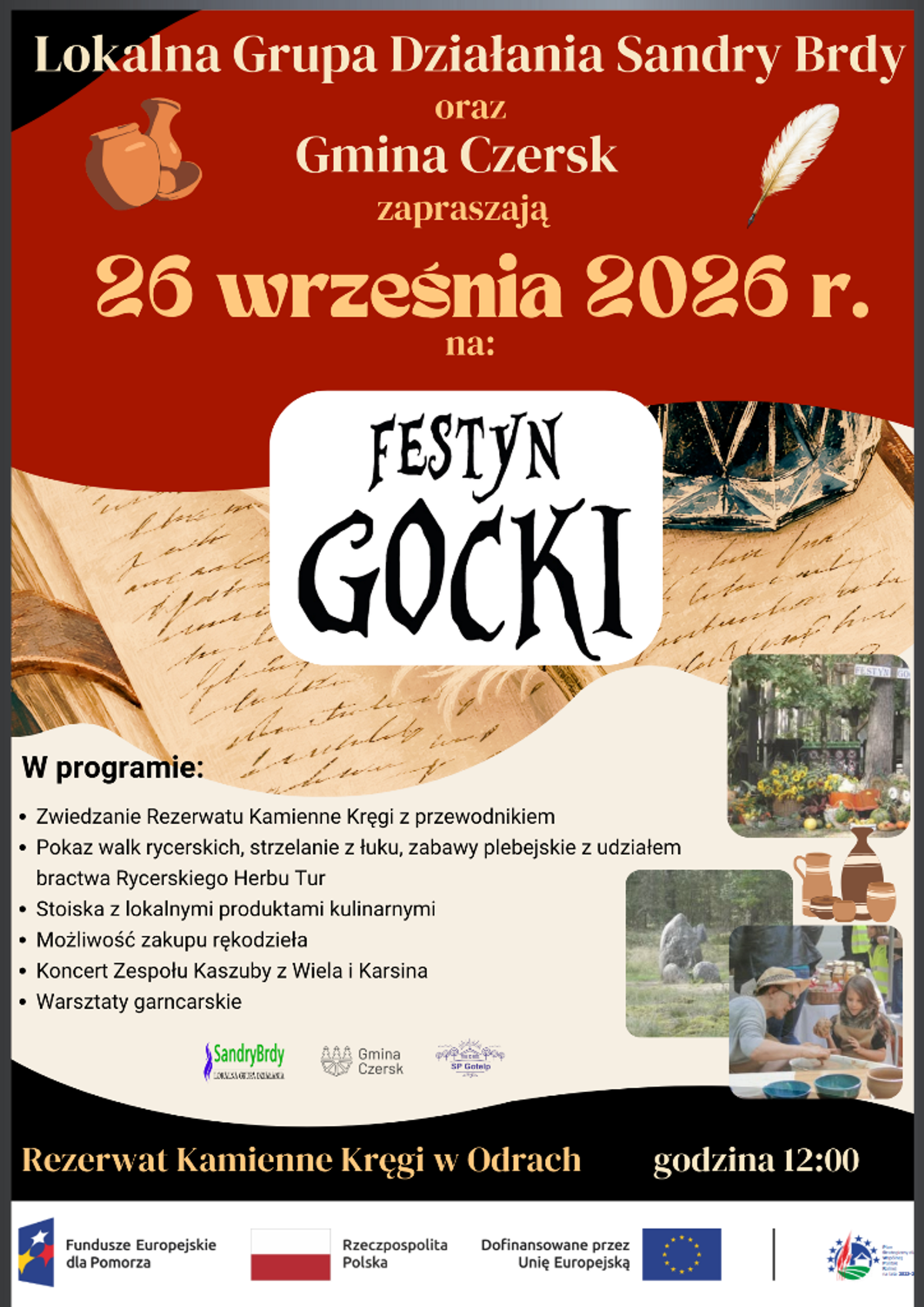 Festyn Gocki w Odrach 2026. Historia Gotów, walki rycerskie i warsztaty garncarskie