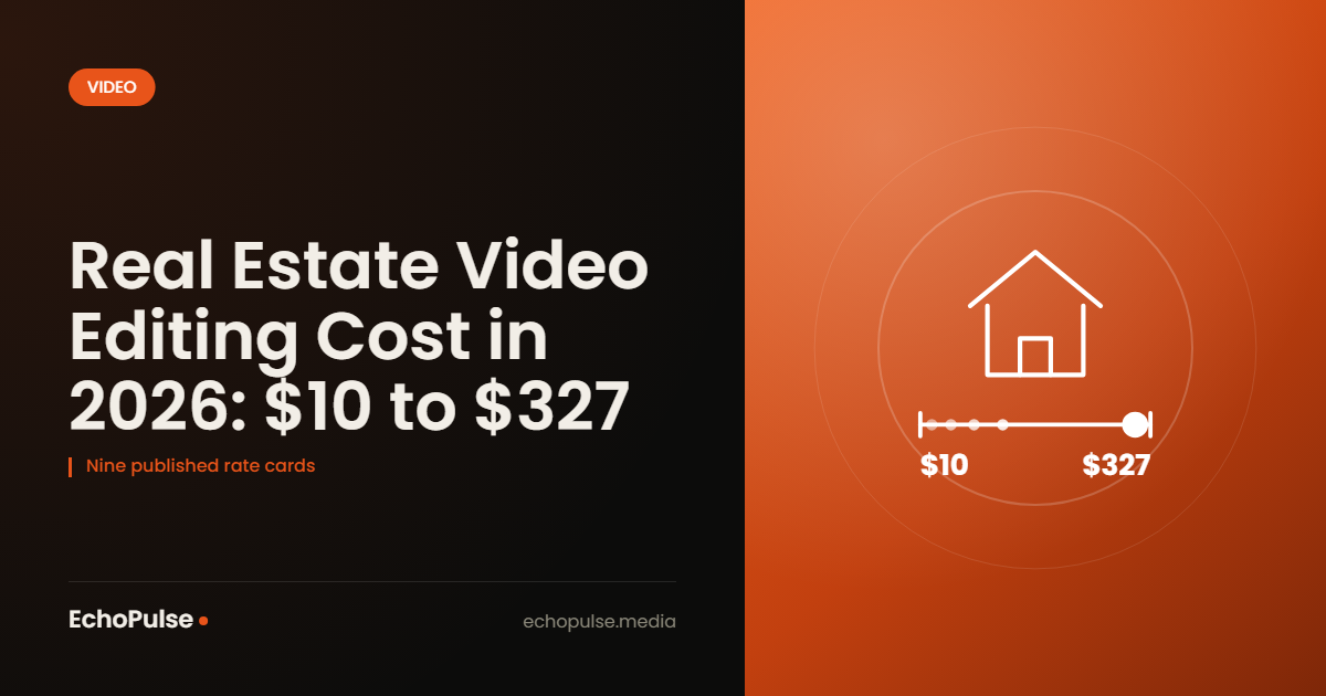 Real Estate Video Editing Cost in 2026: $10 to $327