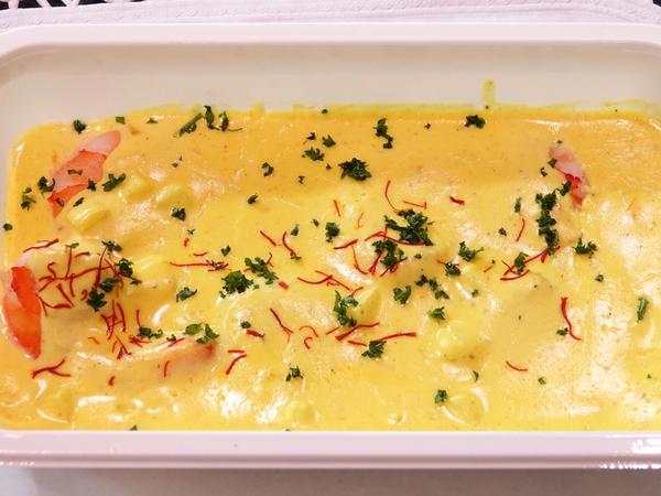 Scampis curry safran