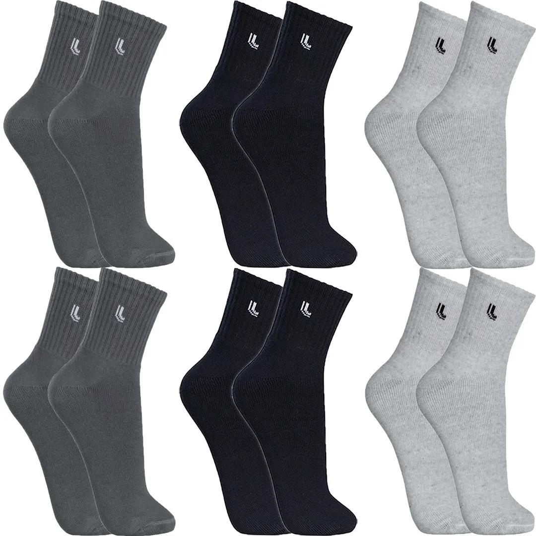 Kit 6 Pares Meias Lupo Cano Médio Alto Academia Original