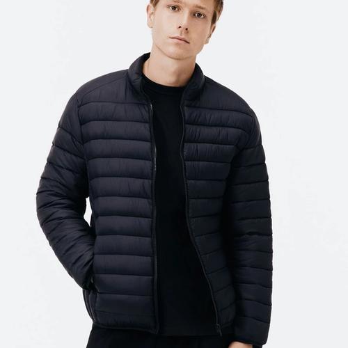 jaqueta básica masculina puffer matelassê - preto