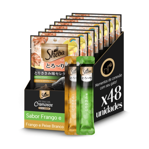 Até 40% OFF em Petisco Sheba Cremoso🐈
