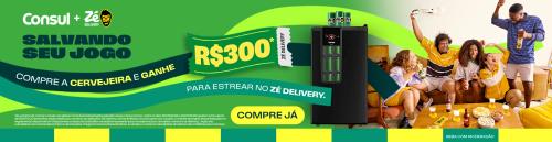 Compre Cervejeira Consul e Ganhe R$300 para Usar no Zé Delivery