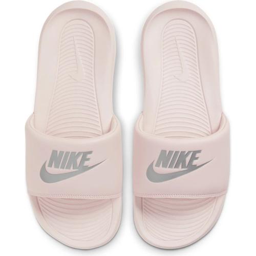 Chinelo Slide Nike Victory Feminino - Rosa+prata