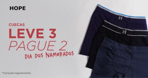 Cuecas Hope Leve 3, Pague 2 - Dia dos Namorados