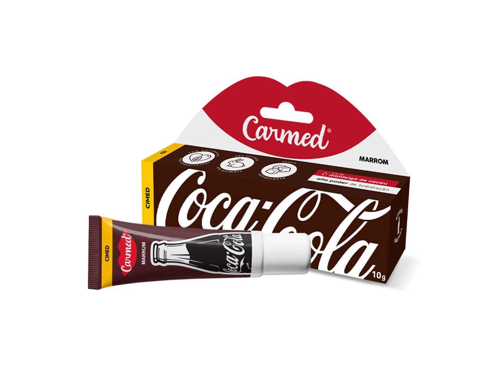 Hidratante Labial Carmed Coca-Cola Marrom 10g