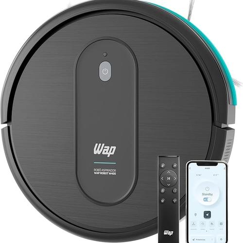 WAP Aspirador de Pó Robô ROBOT W400 3 em 1, Automático, 300ml, Compatível com Assistentes de Voz, 30W 10,8VDC Bivolt