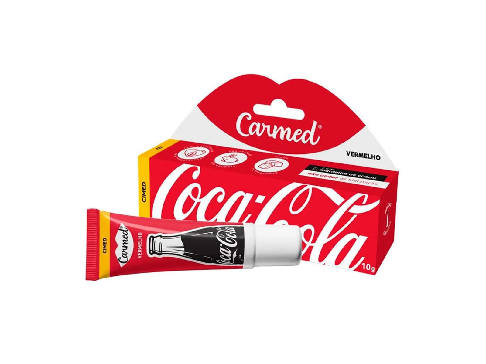 Hidratante Labial Carmed Coca-Cola Vermelho 10g