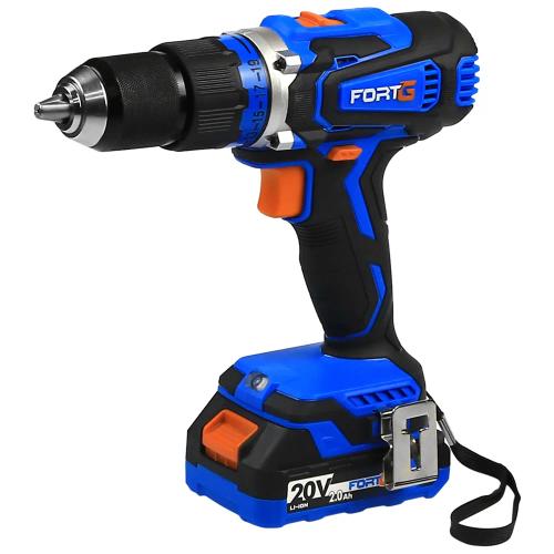 Furadeira Parafusadeira de Impacto 1/2 Pol. 20V com Bateria 2Ah e Carregador Rápido Bivolt FORTGPRO-FG3000XS2