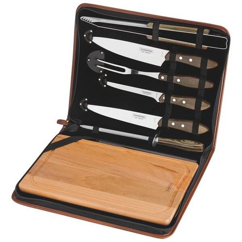 Kit Churrasco 8 Pcs Polywood Inox Tramontina