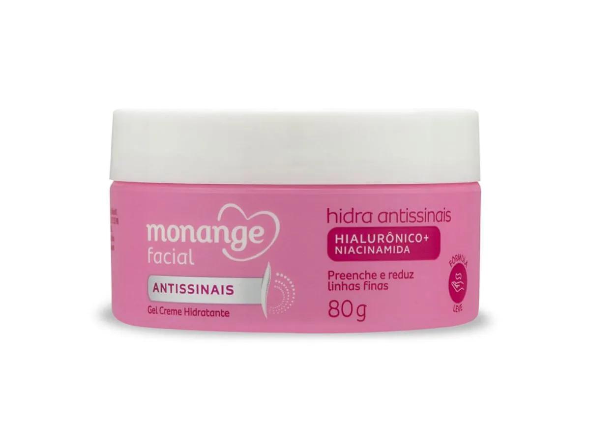 Gel Creme Hidratante Monange Facial Hidra Antissinais 80g
