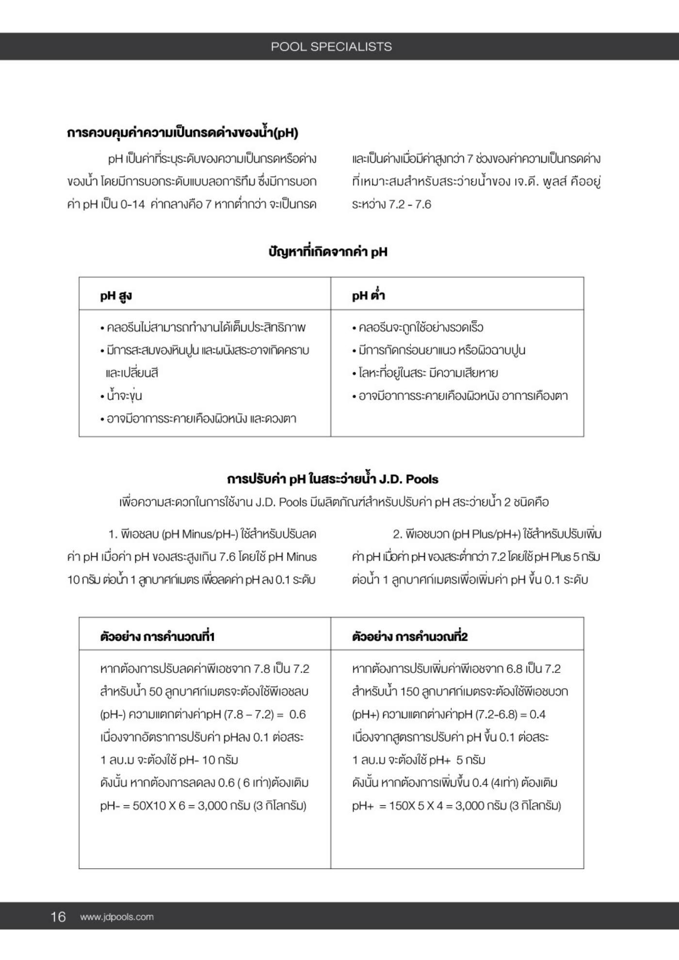 J.D.Pools – Swimming Pool Manual — 16/52