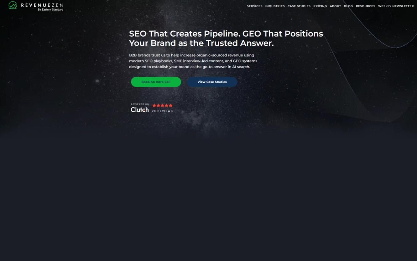 RevenueZen homepage
