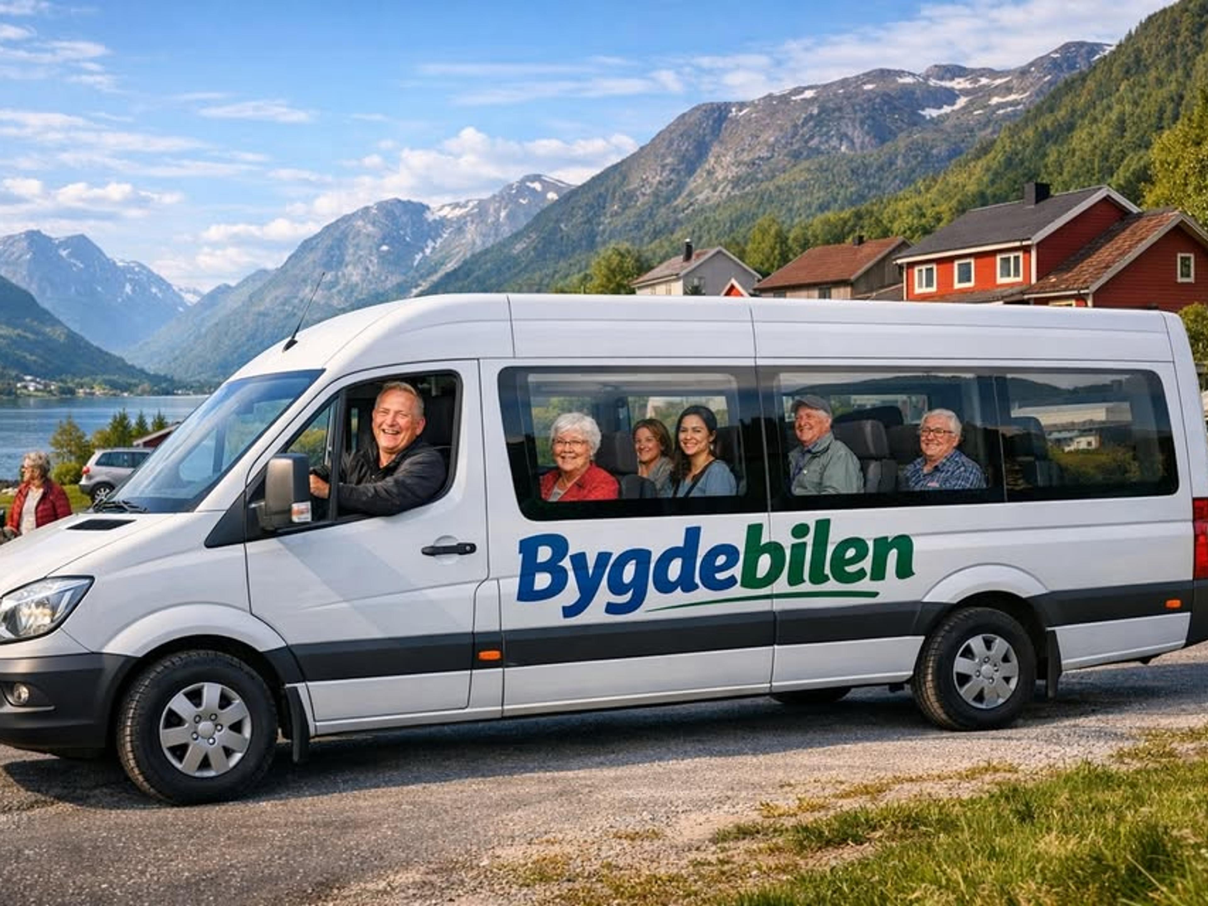 KI-bil med blide KI-folk