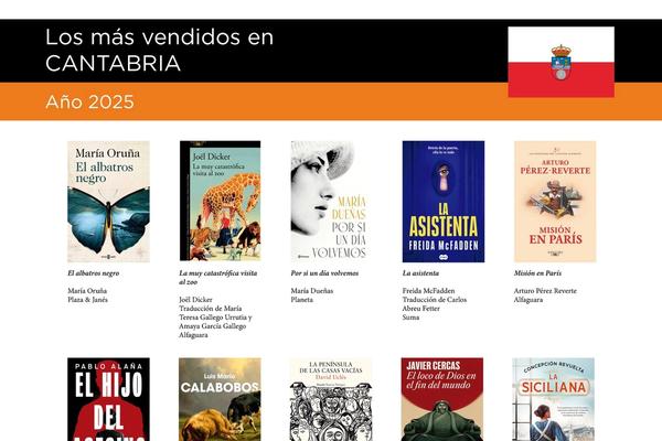 Entre las novelas más vendidas de 2025 en Cantabria
