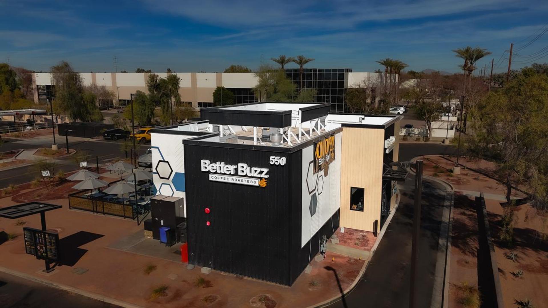 Butter Buzz in Mesa, Arizona with its new roof — KGBUILD project