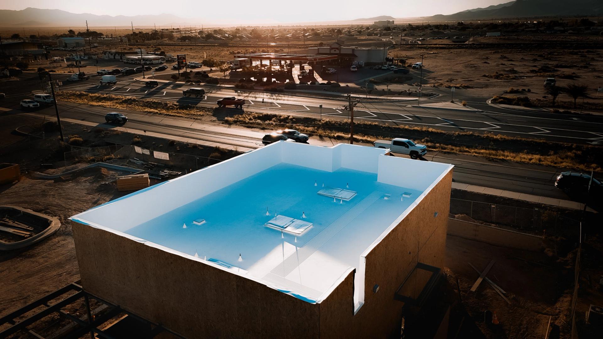 Starbucks in Kingman, Arizona — new TPO roof from above