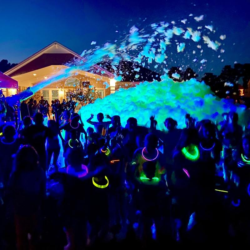 Corporate after dark glow foam party