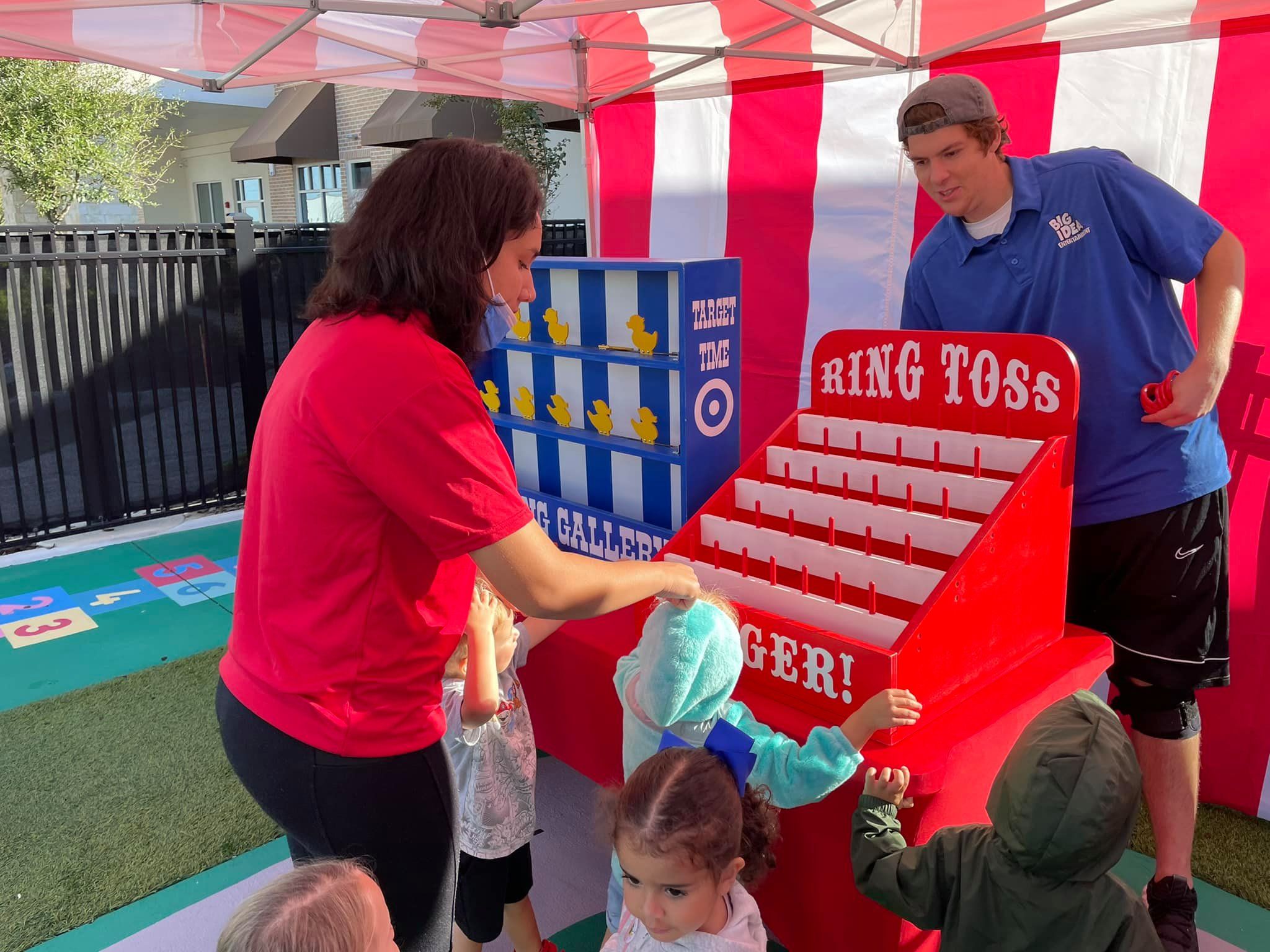One tent carnival with four games