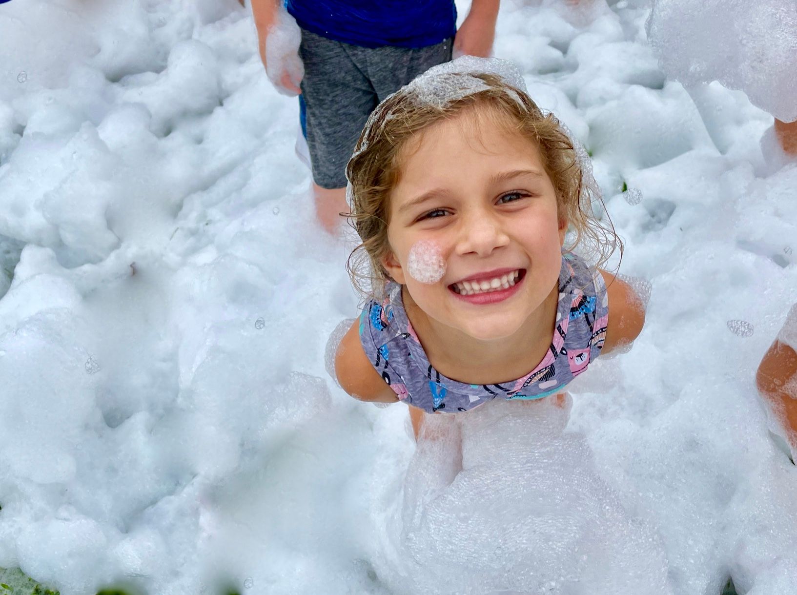Kids playing in foam at a Foam Palooza party in Mandarin, FL