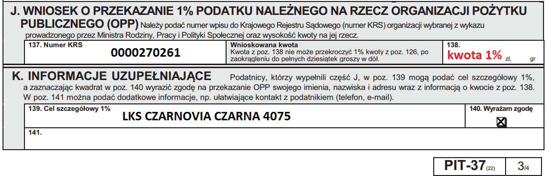 1 % na Czarnovię