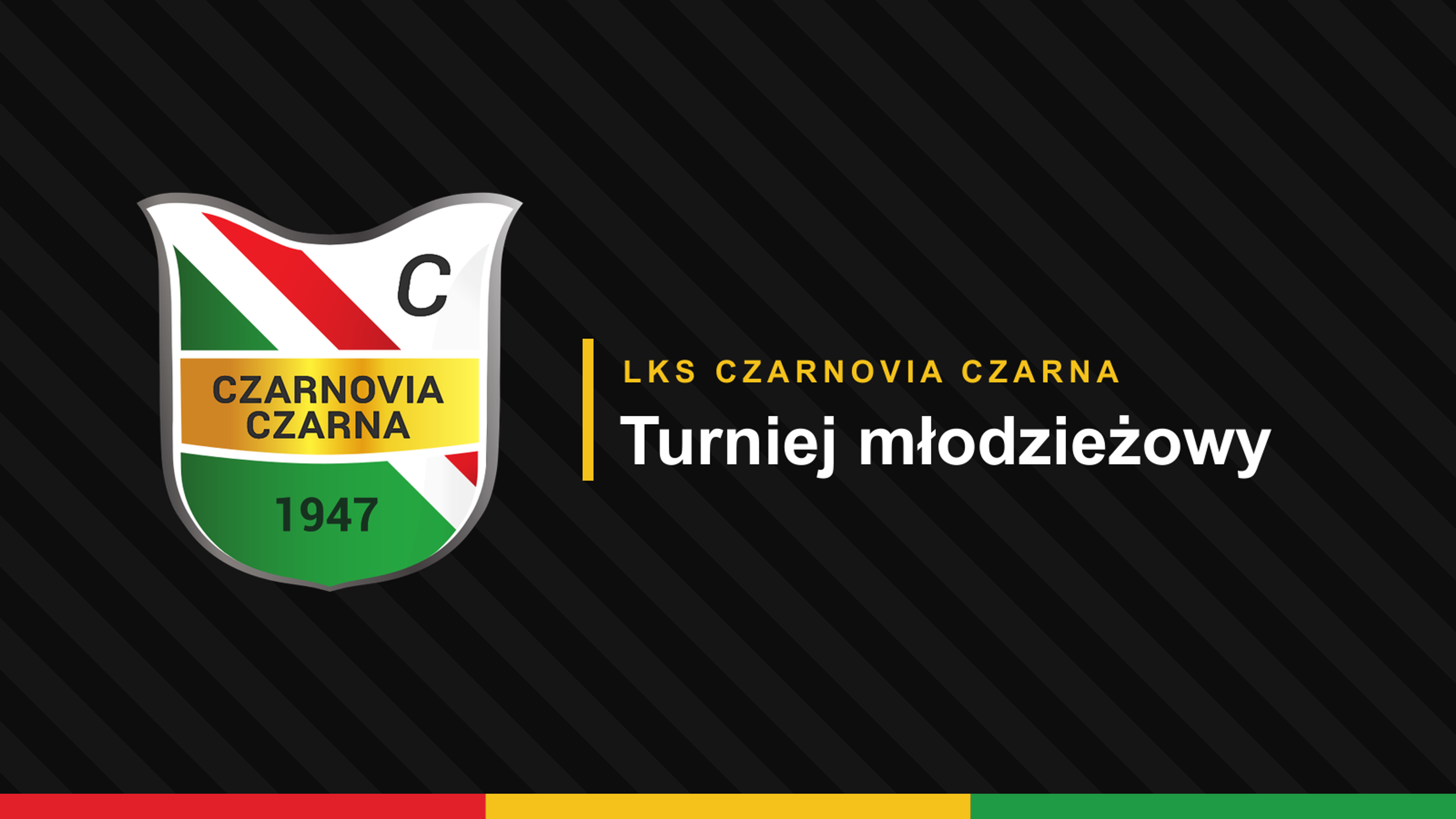Grafika klubowa: herb Czarnovii i napis „Turniej młodzieżowy”