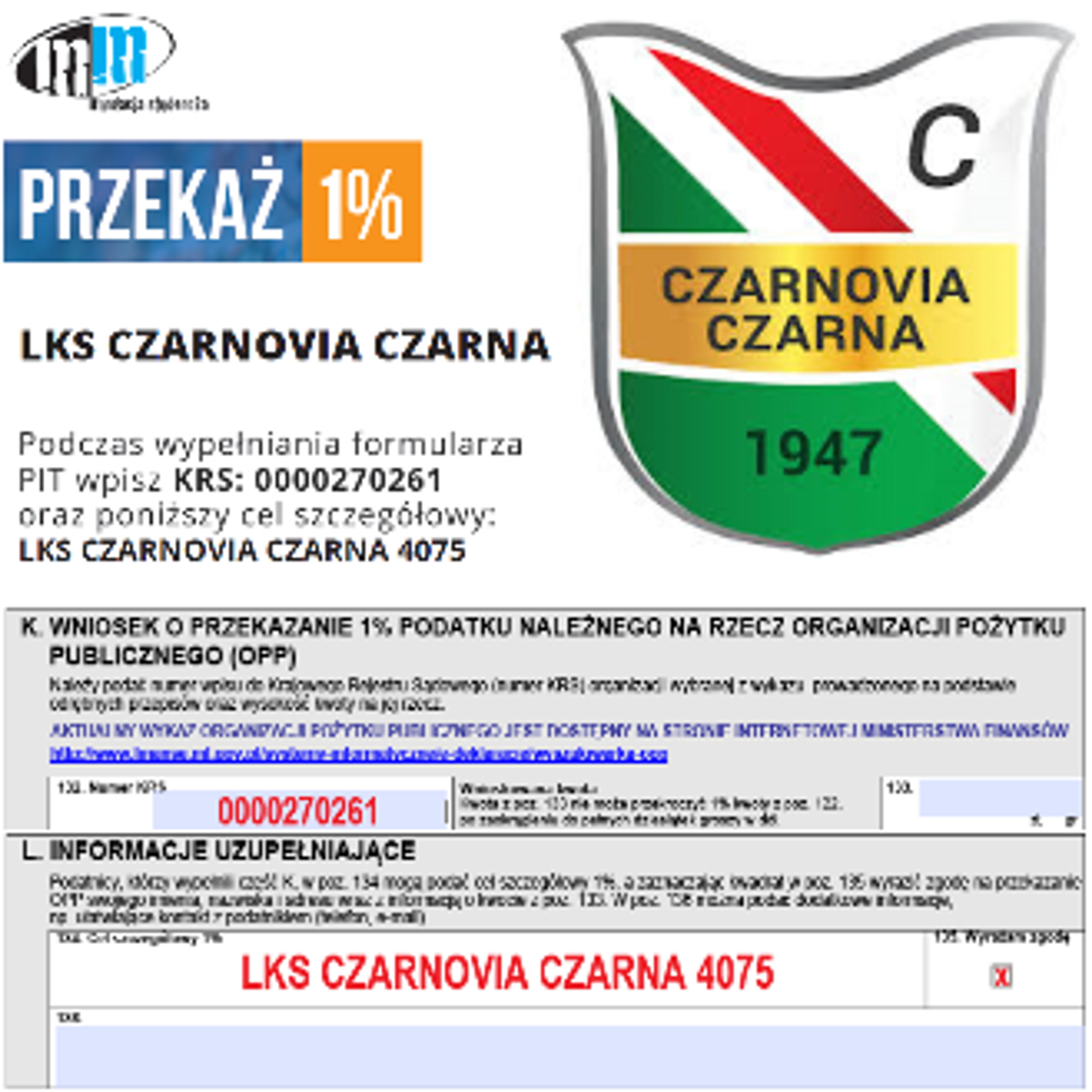 1% na Czarnovię