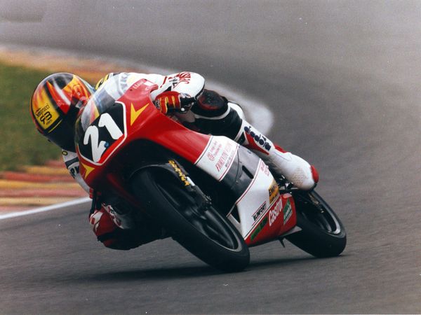 Cristian Caliumi in pista, Campionato Europeo 125cc 1994