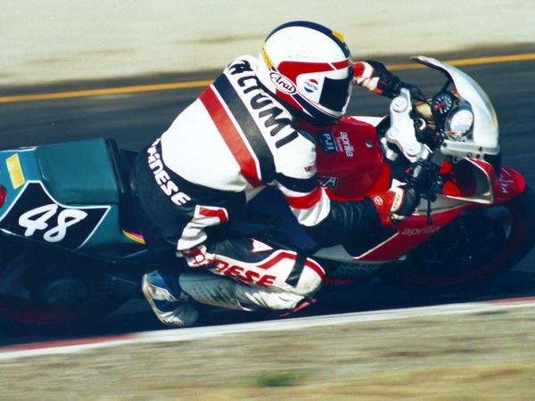 Cristian Caliumi in pista, Sport Production 1989
