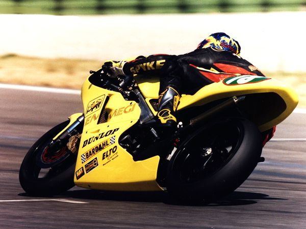 Cristian Caliumi in pista, Campionato Italiano 250cc 1998