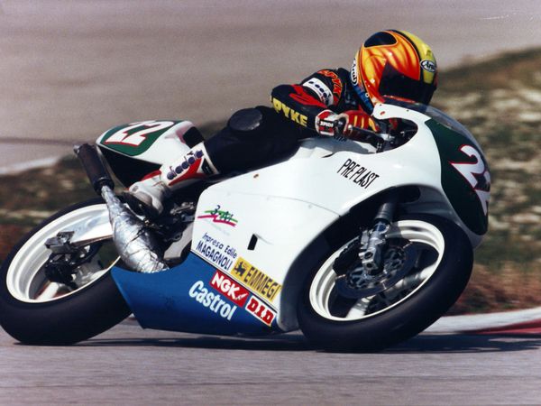 Cristian Caliumi in pista, Campionato Italiano 250cc 1996