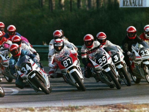 Cristian Caliumi in pista, Trofeo Gilera 1990