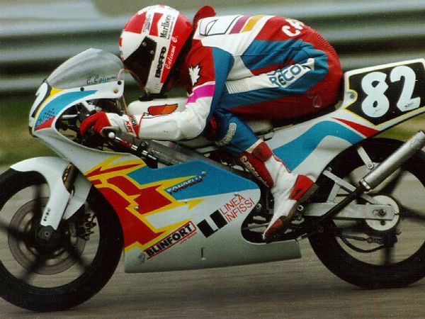 Cristian Caliumi in pista, Campionato Italiano 125cc 1992