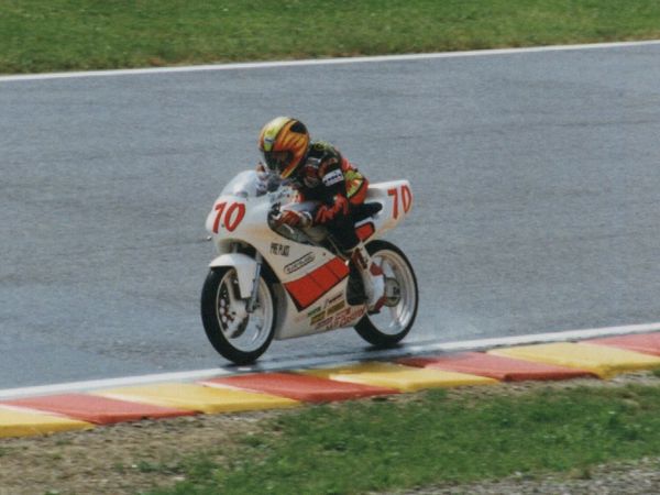 Cristian Caliumi in pista, Motomondiale 1995