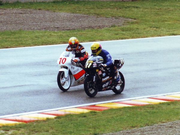 Cristian Caliumi in pista, Motomondiale 1995