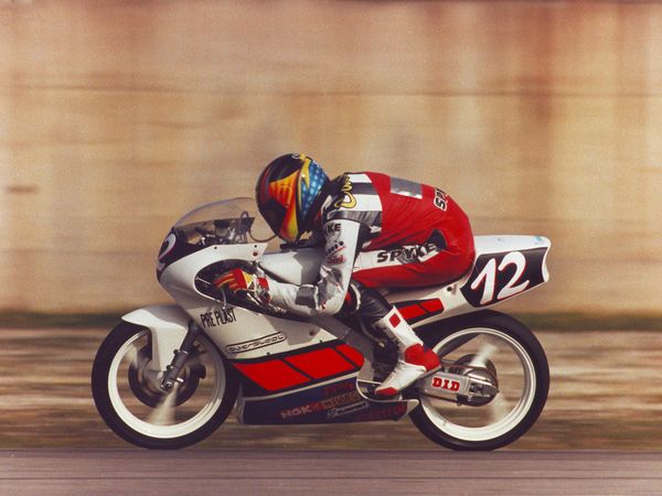 Cristian Caliumi in pista, Campionato Italiano 125cc 1995