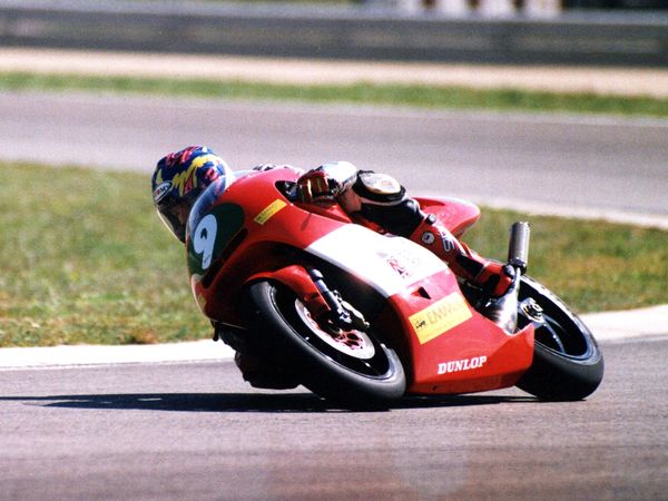 Cristian Caliumi in pista, Campionato Europeo 250cc 1998