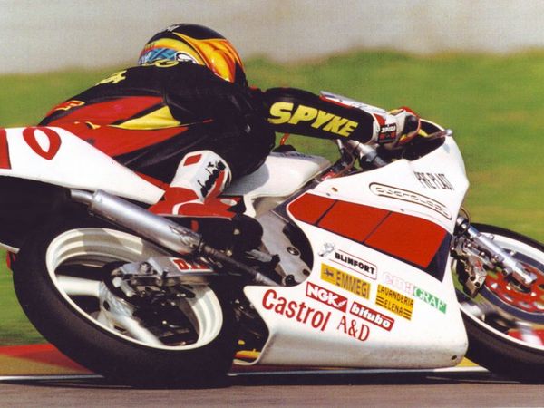 Cristian Caliumi in pista, Motomondiale 1995