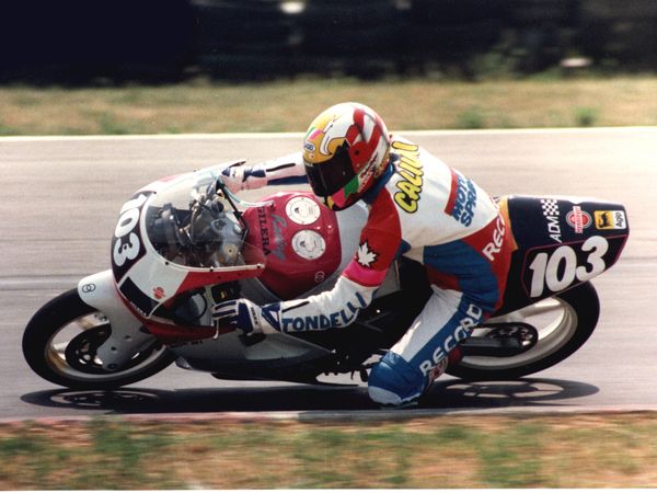 Cristian Caliumi in pista, Sport Production 1991
