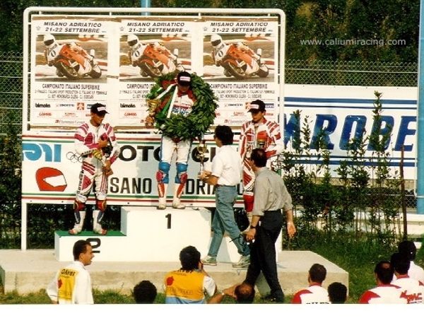 Cristian Caliumi in pista, Trofeo Gilera 1991