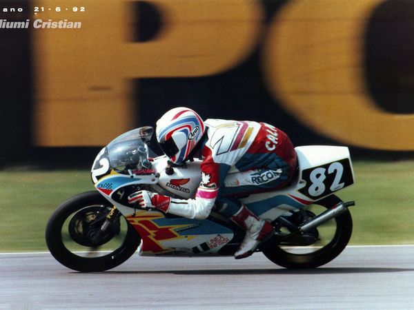 Cristian Caliumi in pista, Campionato Italiano 125cc 1992