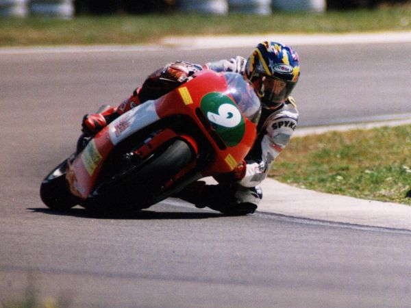 Cristian Caliumi in pista, Campionato Europeo 250cc 1998