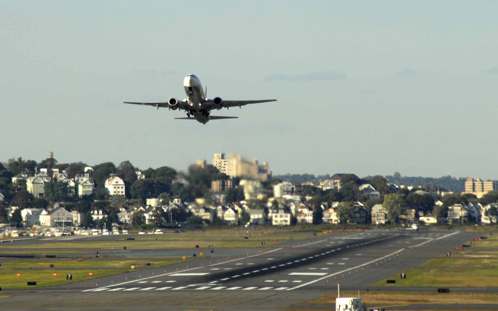 a plane taking off