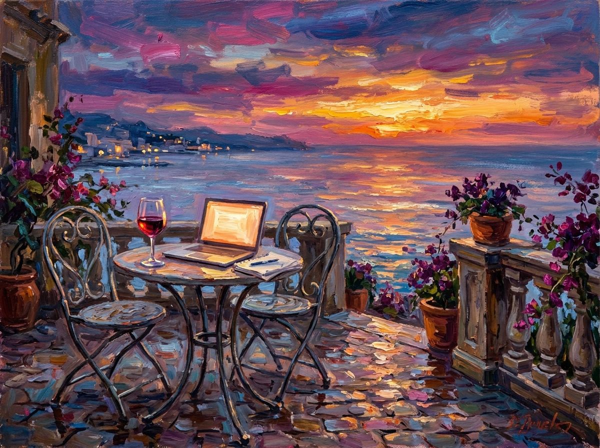 Dreaming of Working by the Sea? Discover the Sunset Lifestyle with a Glass of Spanish Wine!